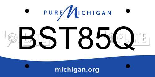 BST85Q Michigan License Plate