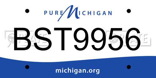 BST9956 Michigan License Plate