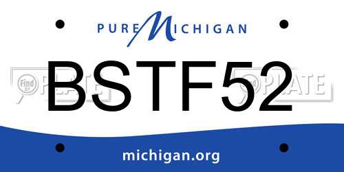 BSTF52 Michigan License Plate