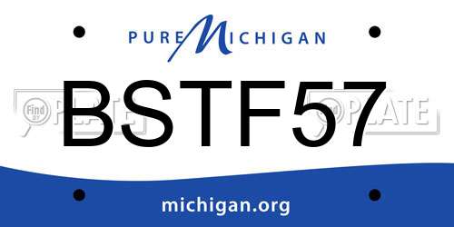 BSTF57 Michigan License Plate