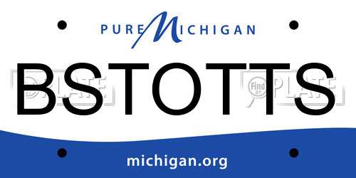 BSTOTTS Michigan License Plate