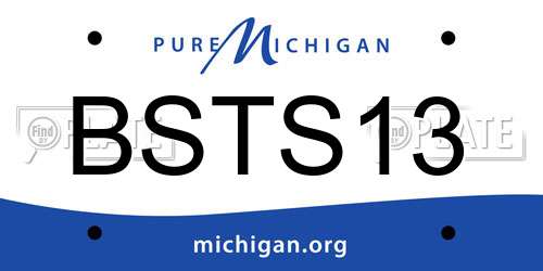 BSTS13 Michigan License Plate