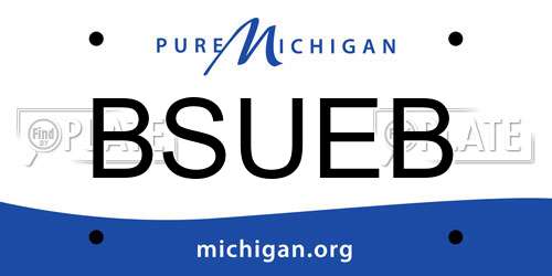 BSUEB Michigan License Plate