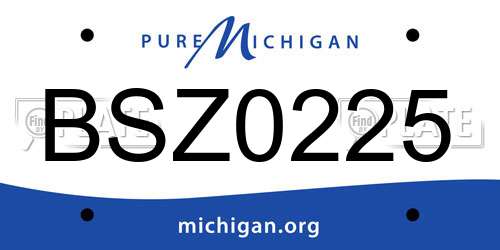 BSZ0225 Michigan License Plate