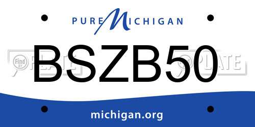 BSZB50 Michigan License Plate