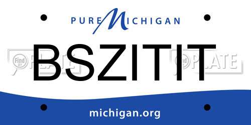 BSZITIT Michigan License Plate