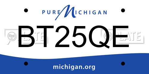 BT25QE Michigan License Plate