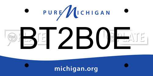 BT2B0E Michigan License Plate