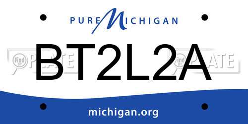 BT2L2A Michigan License Plate