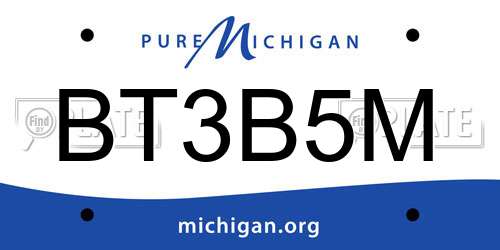 BT3B5M Michigan License Plate