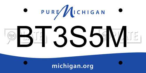 BT3S5M Michigan License Plate