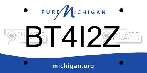 BT4I2Z Michigan License Plate