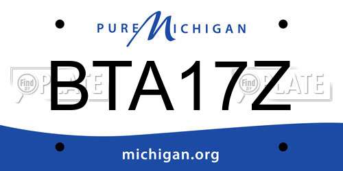 BTA17Z Michigan License Plate