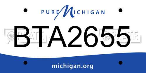 BTA2655 Michigan License Plate