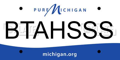 BTAHSSS Michigan License Plate