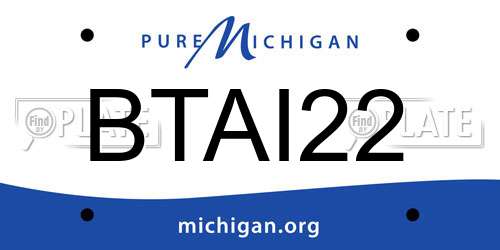 BTAI22 Michigan License Plate