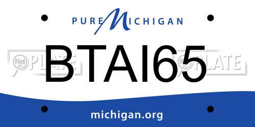 BTAI65 Michigan License Plate