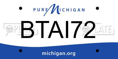 BTAI72 Michigan License Plate