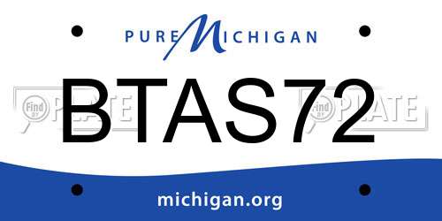 BTAS72 Michigan License Plate