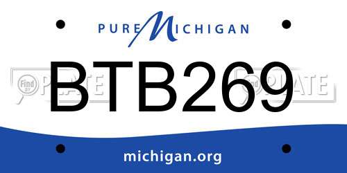 BTB269 Michigan License Plate