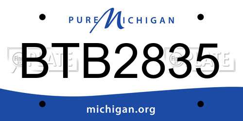 BTB2835 Michigan License Plate