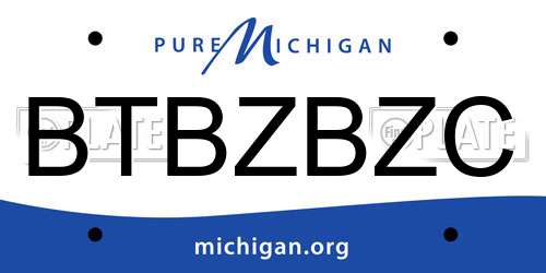 BTBZBZC Michigan License Plate