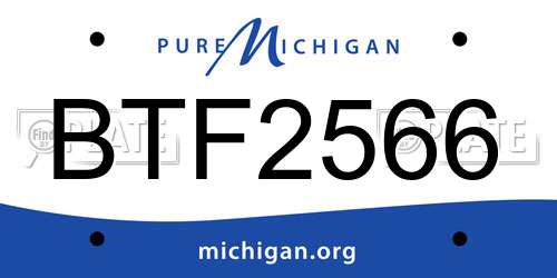 BTF2566 Michigan License Plate
