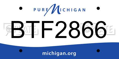BTF2866 Michigan License Plate