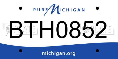 BTH0852 Michigan License Plate