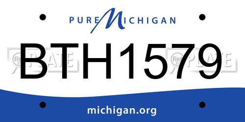 BTH1579 Michigan License Plate