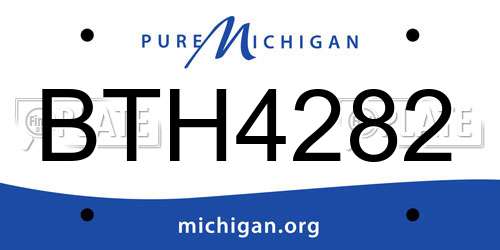 BTH4282 Michigan License Plate