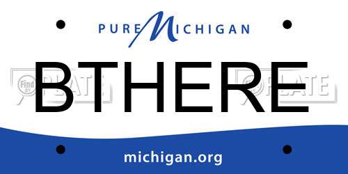 BTHERE Michigan License Plate