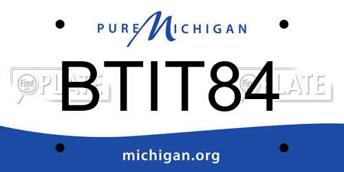 BTIT84 Michigan License Plate