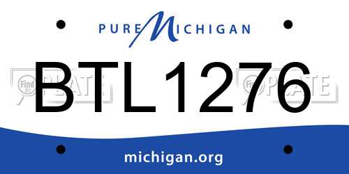 BTL1276 Michigan License Plate