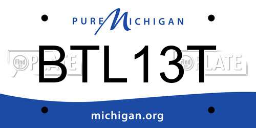 BTL13T Michigan License Plate