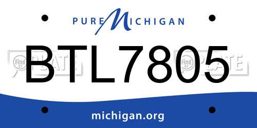 BTL7805 Michigan License Plate
