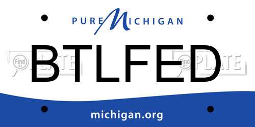 BTLFED Michigan License Plate