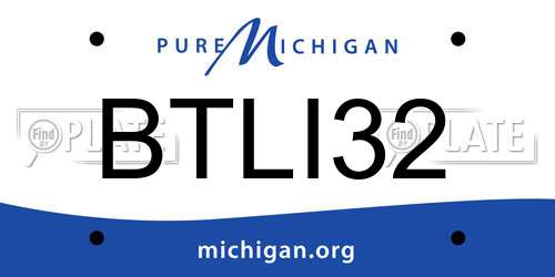 BTLI32 Michigan License Plate