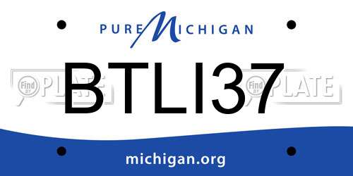 BTLI37 Michigan License Plate