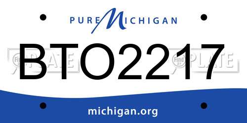 BTO2217 Michigan License Plate