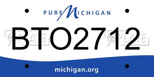 BTO2712 Michigan License Plate