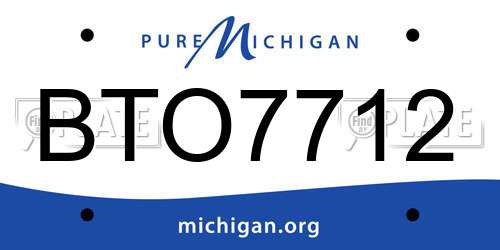 BTO7712 Michigan License Plate