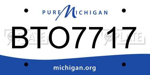 BTO7717 Michigan License Plate