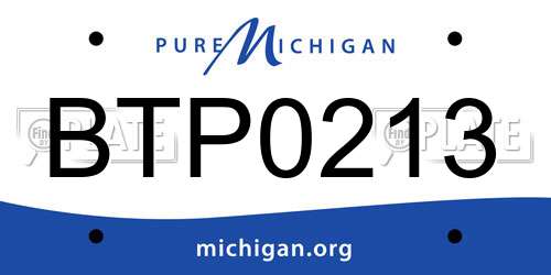 BTP0213 Michigan License Plate