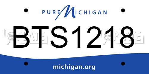 BTS1218 Michigan License Plate