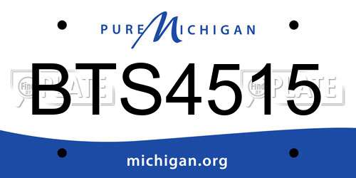 BTS4515 Michigan License Plate