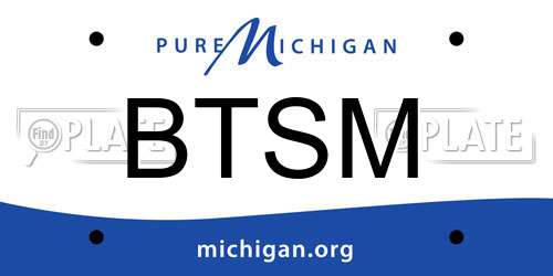 BTSM Michigan License Plate