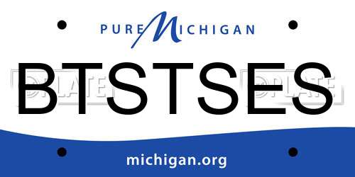 BTSTSES Michigan License Plate