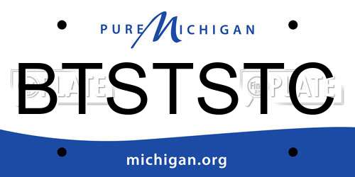 BTSTSTC Michigan License Plate