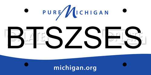 BTSZSES Michigan License Plate